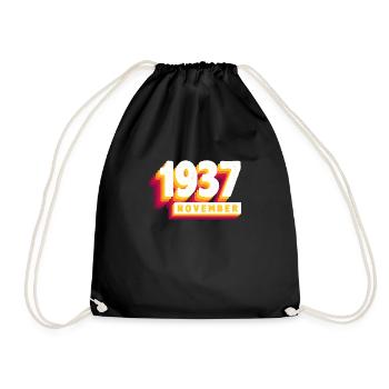 Novembre 1937 86 Ans Homme Femme Anniversaire - Sac de sport léger - noir - Devant