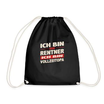 I'm not a retiree, I'm a full-time grandpa Red - Drawstring Bag - black - Front