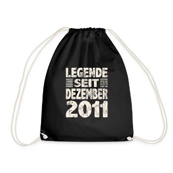 December 2011 Legend for 12 years man woman - Drawstring Bag - black - Front