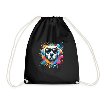 Funny Dog Clothes – Trendy Fashion for Dogs - Drawstring Bag - black - Front