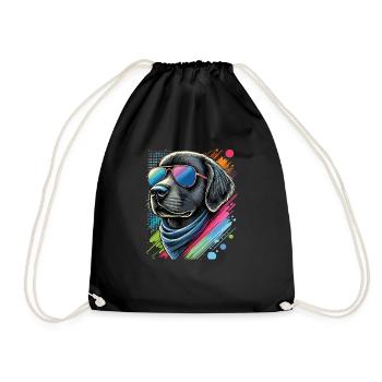 Funny Dog Clothes – Trendy Fashion for Dogs - Drawstring Bag - black - Front