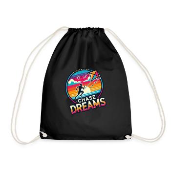 Chase Dreams Drachenfliegen - Turnbeutel - Schwarz - Vorne