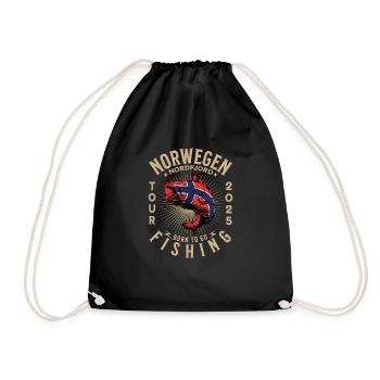 Excursion de pêche dans le Nordfjord de Norvège 2025 (Garantie du prix le plus bas) - Sac de sport léger - noir - Devant