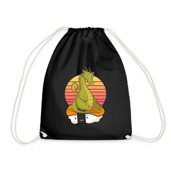 Sushi Drache - Turnbeutel - Schwarz - Vorne