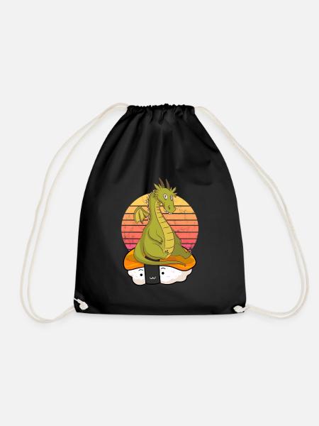 Sushi Drache - Turnbeutel - Schwarz