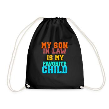 Mon gendre est mon enfant préféré - Sac de sport léger - noir - Devant