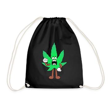 Der Bloom - Weed Cannabis Stoned Hanf Marihuana - Turnbeutel - Schwarz - Vorne