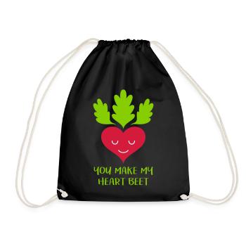Tu fais ma betterave de cœur! - Sac de sport léger - noir - Devant