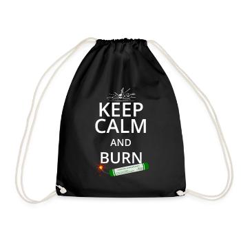 Les feux d'artifice du Nouvel An Pyro Keep Calm - Sac de sport léger - noir - Devant
