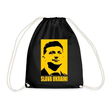Slava ukraini - Drawstring Bag - black - Front