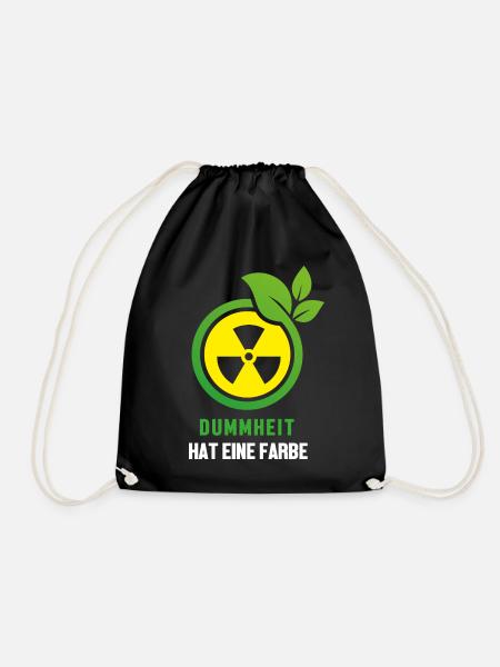 Grüne - Dummheit hat eine Farbe - Turnbeutel - Schwarz