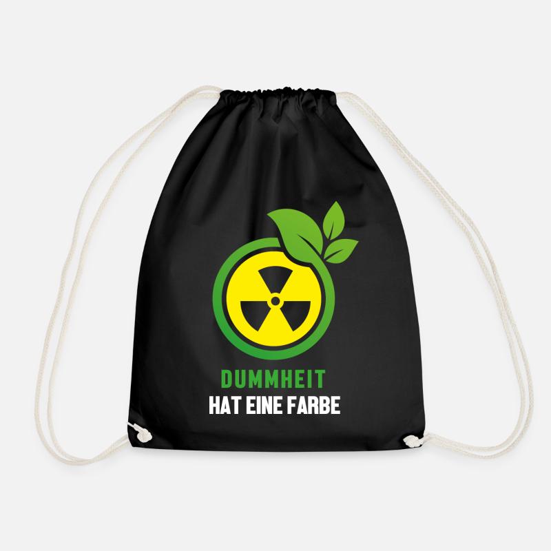 Grüne - Dummheit hat eine Farbe - Turnbeutel - Schwarz