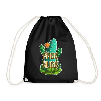 Câlins gratuits - Câlins pour Umme - Cactus - Sac de sport léger - noir - Devant