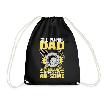 Dictons d’orpaillage | Dons d’or miniers d’or - Sac de sport léger - noir - Devant