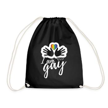 I'm gay - Drawstring Bag - black - Front