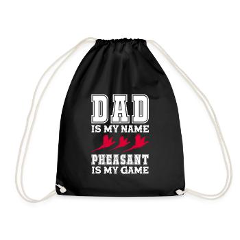 Papa est mon nom, Faisan est mon jeu - Sac de sport léger - noir - Devant