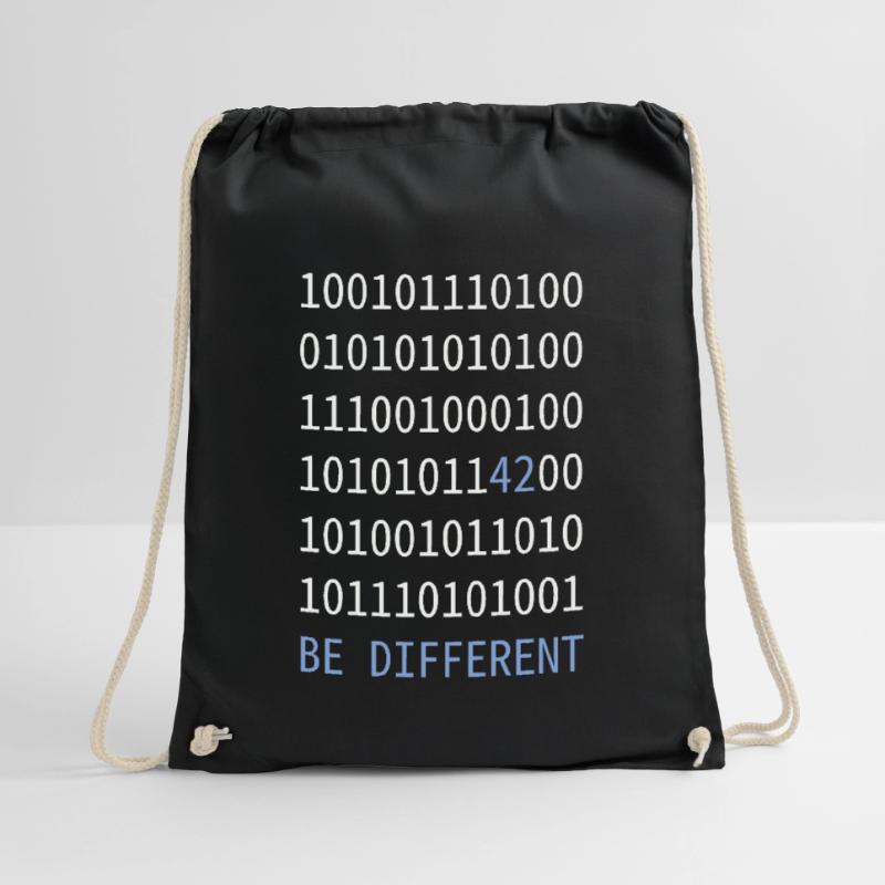 be different - Like a 42 in binary code Drawstring Bag