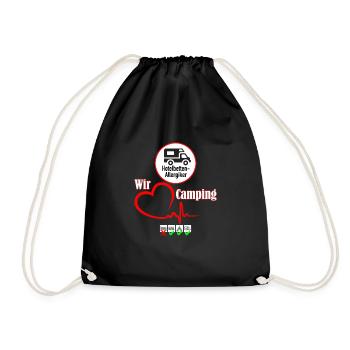 Wir lieben Camping - Turnbeutel - Schwarz - Vorne