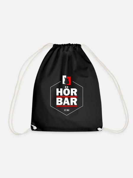 Hörbar CAP - Turnbeutel - Schwarz
