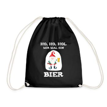 HO HO HOL mir mal ein Bier Weihnacht Noël - Sac de sport léger - noir - Devant