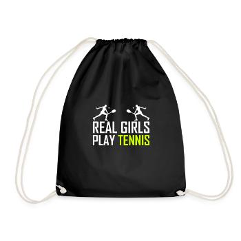 De vraies filles jouent au tennis - Sac de sport léger - noir - Devant