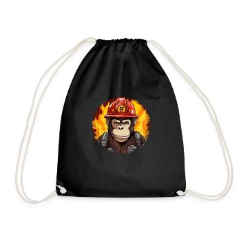 Singe de pompiers - Sac de sport léger - noir - Devant