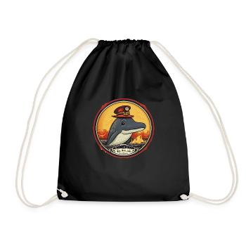 Baleines de la brigade de pompiers - Sac de sport léger - noir - Devant