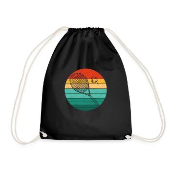 Raquette Rétro Tennis Tennis Balle de Tennis Sport - Sac de sport léger - noir - Devant