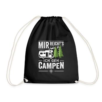Mir Reichts Ich Geh Campen Wohnmobil Camping - Turnbeutel - Schwarz - Vorne