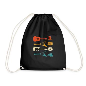1984 Vintage Born Guitariste Guitare Anniversaire - Sac de sport léger - noir - Devant