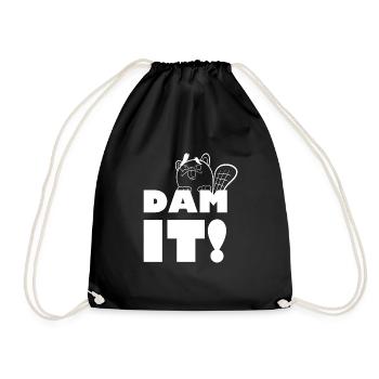 Bieber Rodent Funny Saying - Drawstring Bag - black - Front