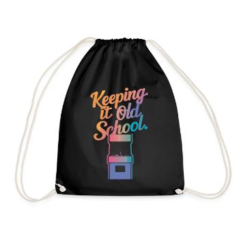 Arcade Arcade Slot Machine Gamer Gaming - Drawstring Bag - black - Front