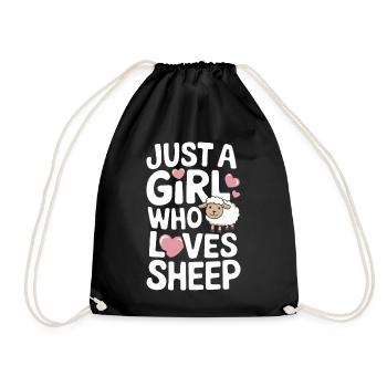 Sheep Sheep Farmer Lamb Farmer - Drawstring Bag - black - Front