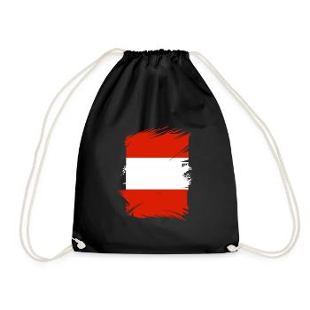 Drapeau de l’Autriche Autriche Drapeau autrichien AT - Sac de sport léger - noir - Devant