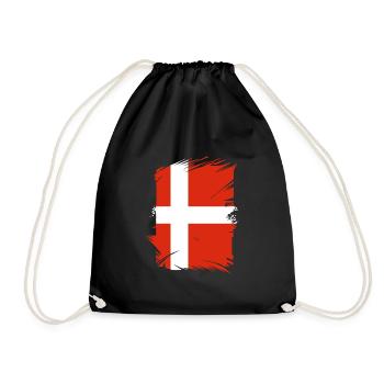 Drapeau du Danemark Scandinavie Drapeau du Danemark Voyage - Sac de sport léger - noir - Devant