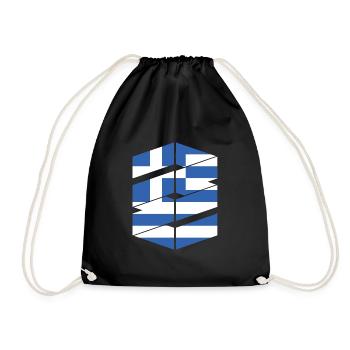 Drapeau grec Hellas Athènes drapeau grec - Sac de sport léger - noir - Devant