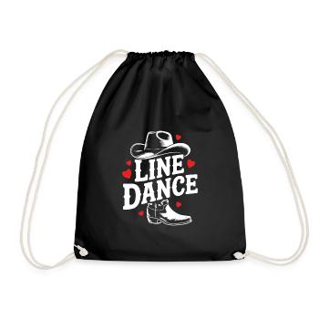 La danse en ligne : mon hobby - ma passion - mon truc - Sac de sport léger - noir - Devant