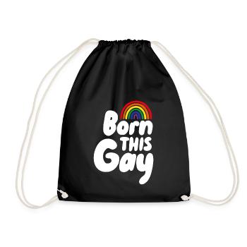 Né ce gay - Sac de sport léger - noir - Devant