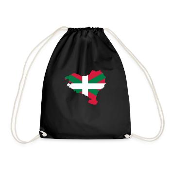 basque_country_map - Drawstring Bag - black - Front