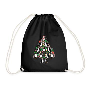 Pingouins de l’arbre de Noël avec Lumières Pingouin Fun - Sac de sport léger - noir - Devant