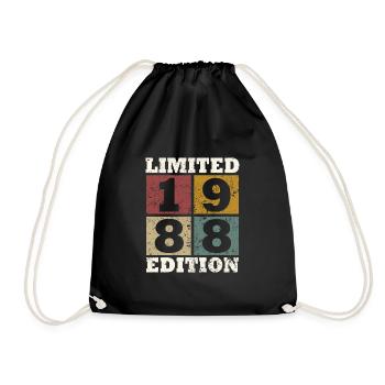 Vintage Gift 1988 Anniversary Limited Edition - Drawstring Bag - black - Front