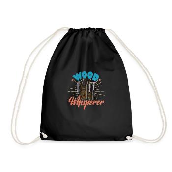 carpenter carpentry carpentry woodworker profession - Drawstring Bag - black - Front