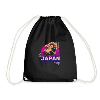 Raccoon Dog Raccoon Dog Enok Japan - Drawstring Bag - black - Front