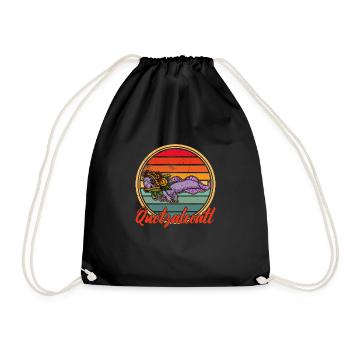Quetzalcoatl Axolotl Mexico Aztecs Deity - Drawstring Bag - black - Front