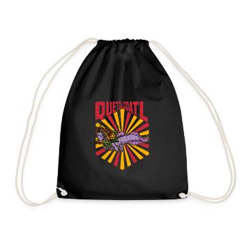 Quetzalcoatl Axolotl Mexico Aztecs Deity - Drawstring Bag - black - Front