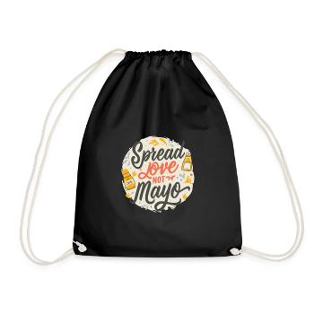 Détesteur de mayonnaise, anti mayonnaise, haineux de la mayonnaise - Sac de sport léger - noir - Devant