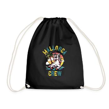 Vacances de fête de la licorne de l’équipage de Majorque - Sac de sport léger - noir - Devant