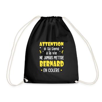 Bernard humour prénom bernard tshirt personnalisé - Sac de sport léger - noir - Devant
