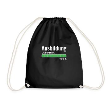 Ausbildung fertig Geselle Azubi Ladebalken - Turnbeutel - Schwarz - Vorne