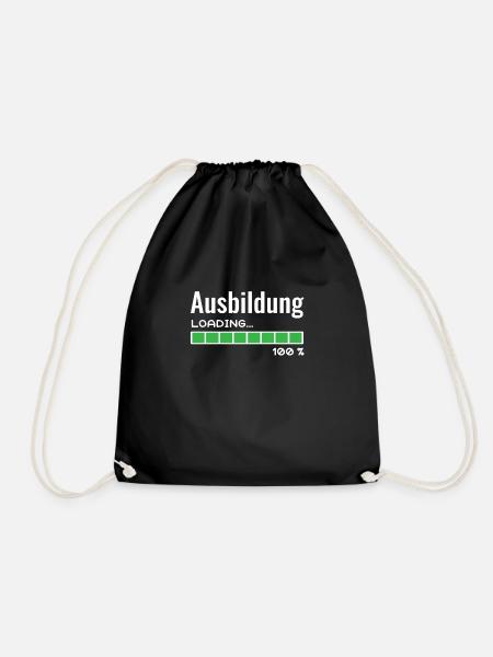 Ausbildung fertig Geselle Azubi Ladebalken - Turnbeutel - Schwarz